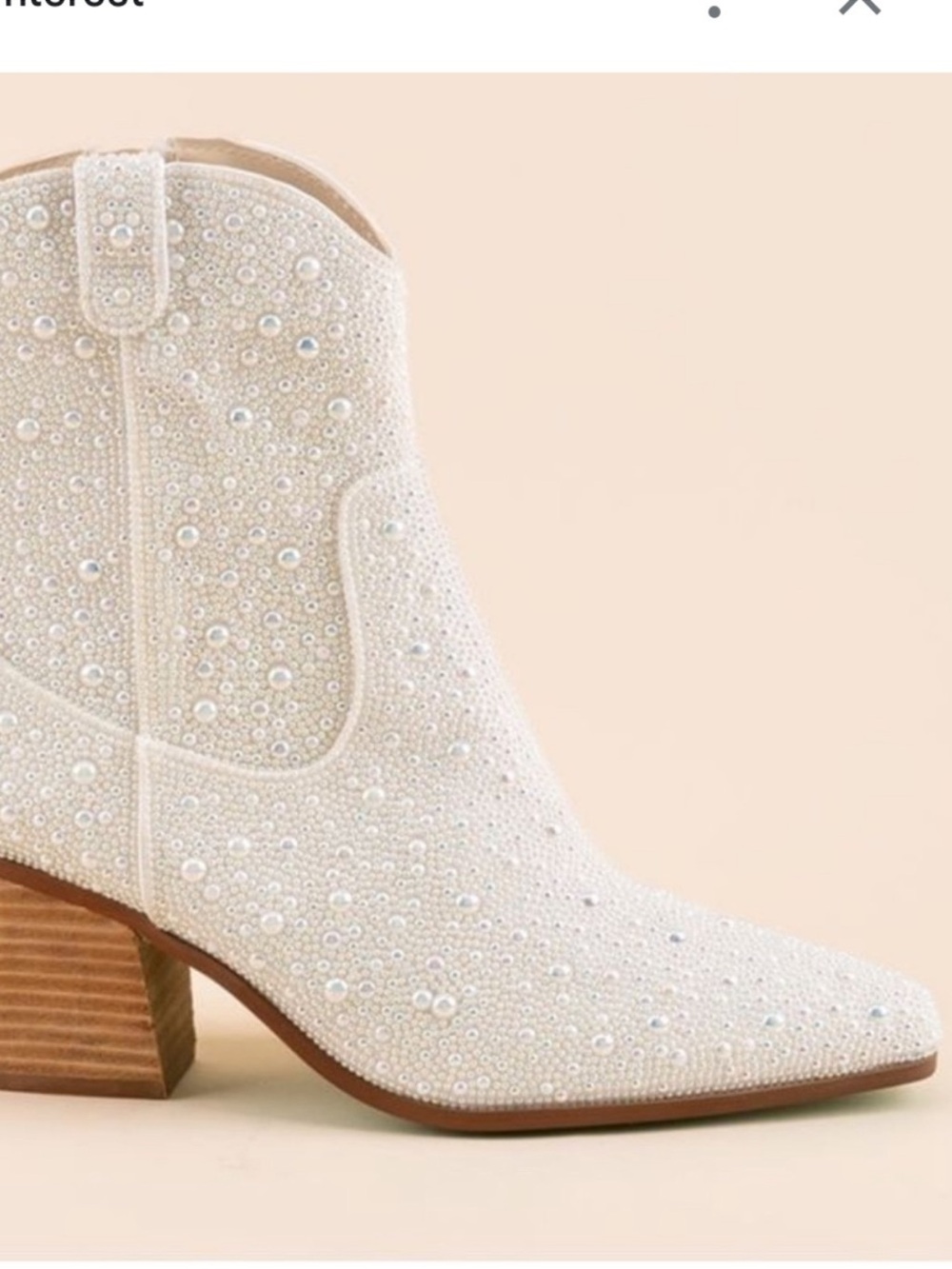 Betsey Johnson pearl cowgirl boots.